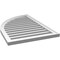 Ekena Millwork Quarter Round Top Left Surface Mount PVC Gable Vent w/ 2"W x 1-1/2"P Brickmould Frame, 24"W x 36"H GVPQL24X3602SF - alternate 2